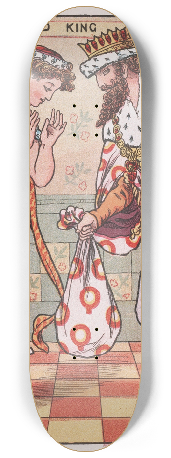 Walter Crane - Good king Arthur 8.25 inch art skate deck
