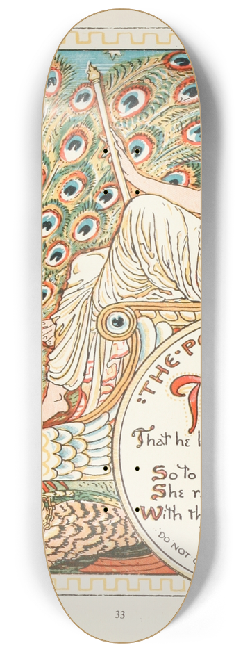 Walter Crane - The Peacocks Complaint 8.25 inch art skate deck