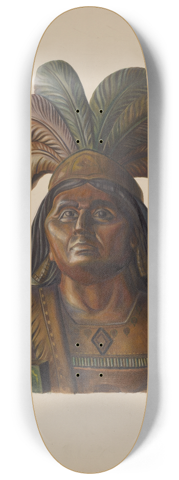 Walter Hochstrasser - Cigar Store Indian 8.25 inch art skate deck