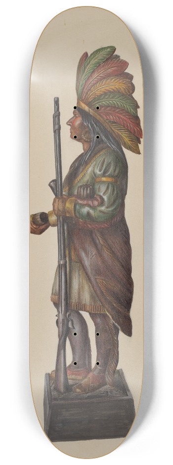 Walter Hochstrasser - Cigar Store Indian 8.25 inch art skate deck