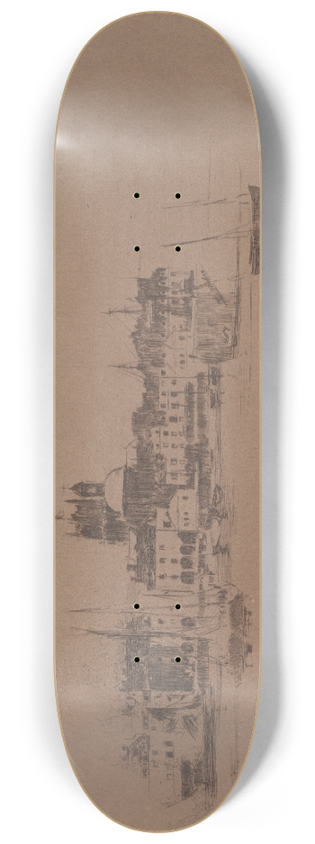 Walter Richard Sickert - Dieppe Harbor 8.25 inch art skate deck