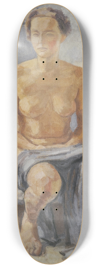 Walther Gamerith - Sitzender weiblicher Akt 8.25 inch art skate deck