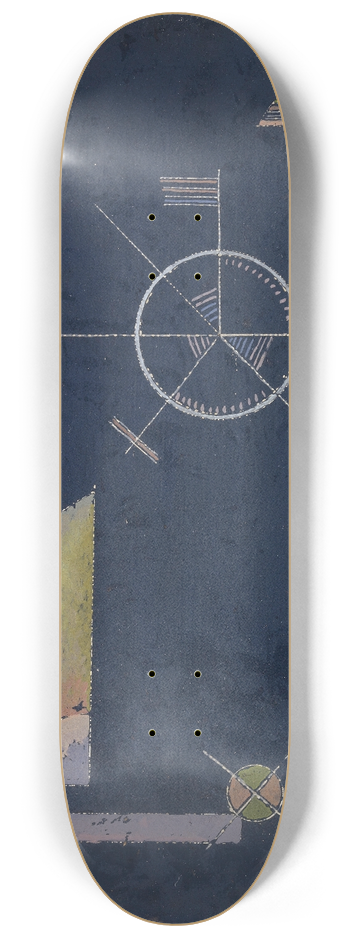 Wassily Kandinsky - Dull gray 8.25 inch art skate deck