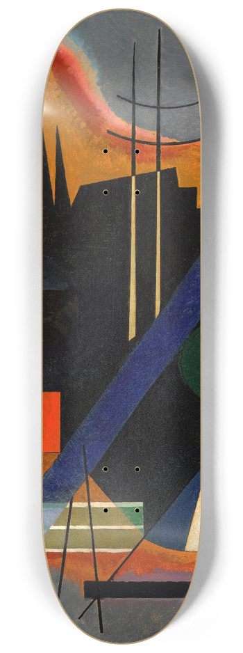 Wassily Kandinsky - Einige Spitzen 8.25 inch art skate deck