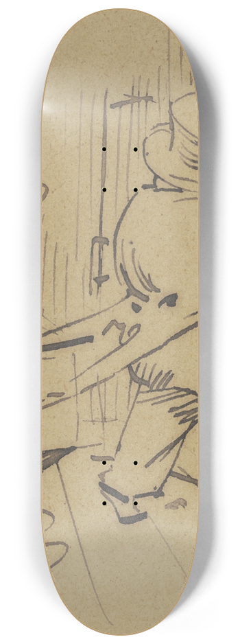 Wilhelm Busch - Herr Knopp durchschreitet einen Raum 8.25 inch art skate deck