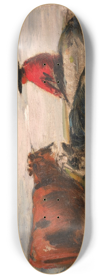Wilhelm Busch - Shepherd with cows 8.25 inch art skate deck