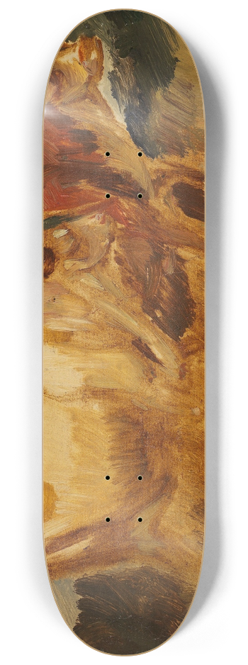 Wilhelm Busch - Two cows in landscape 8.25 inch art skate deck