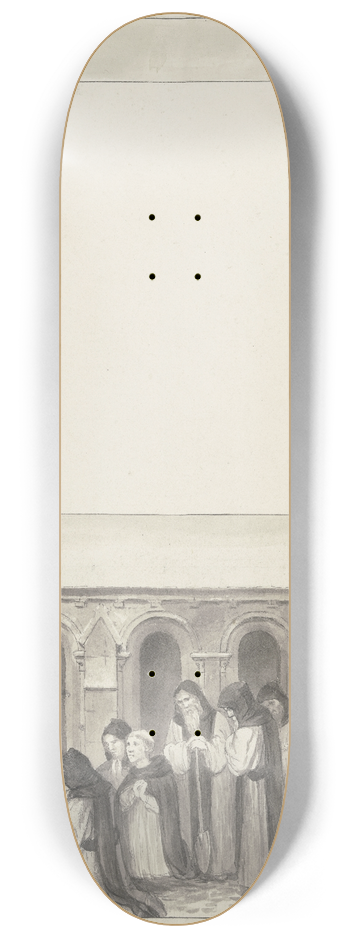 Wilhelm Steinhausen - Diethers Einkehr ins Kloster 8.25 inch art skate deck
