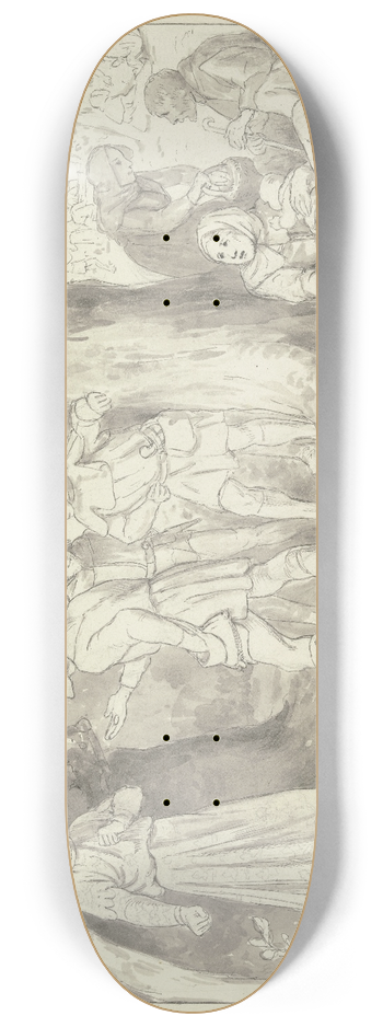 Wilhelm Steinhausen - Diethers Gesang wird belohnt 8.25 inch art skate deck