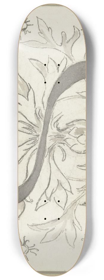 Wilhelm Steinhausen - Initial S 8.25 inch art skate deck
