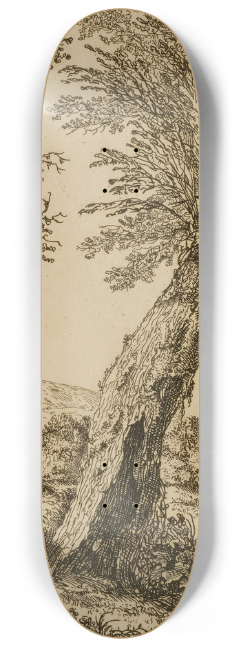 Wilhelm von Bemmel - Landscape with Willow 8.25 inch art skate deck
