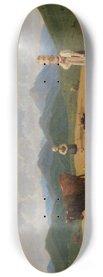 Wilhelm von Kobell - Auf der Alm 8.25 inch art skate deck