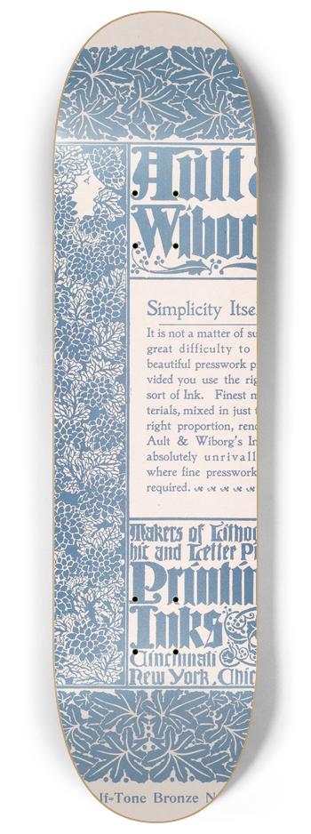Will Bradley - Ault and Wiborg, Ad. 125 8.25 inch art skate deck