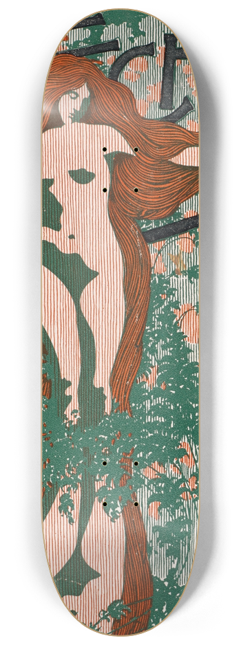 Will Bradley - The echo, Chicago, June 1, 1895 8.25 inch art skate deck