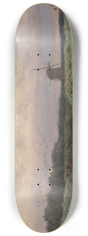 Willem Roelofs - Dutch Landscape 8.25 inch art skate deck