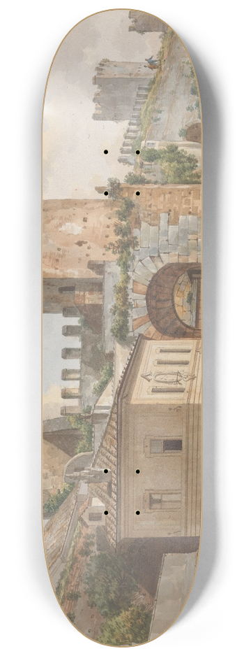 Willey Reveley - Gateway in a City Wall With Towers 8.25 inch art skate deck