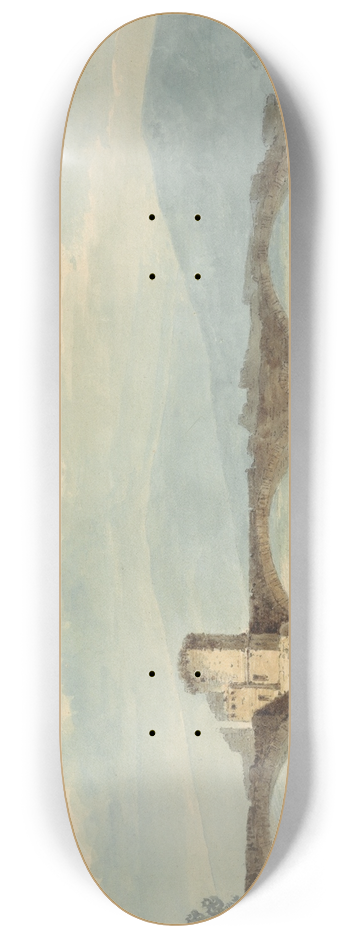 William Alfred Delamotte - A Bridge over the Arno 8.25 inch art skate deck