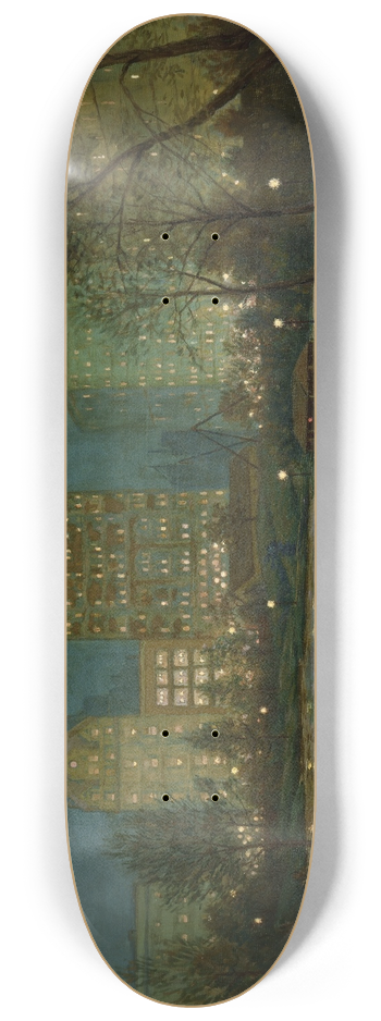 William Anderson Coffin - Central Park and the Plaza 8.25 inch art skate deck