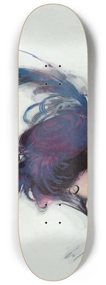 William Barribal - Blue-bird lady though you be, with your hat perched careless-wise 8.25 inch art skate deck