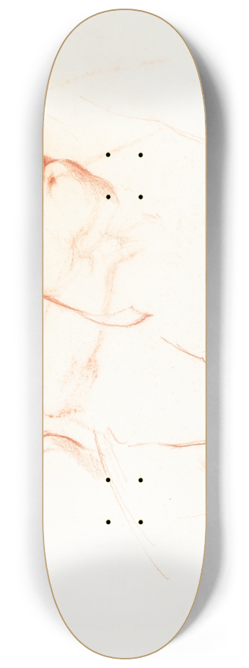 William Blake Richmond - Studies for The Wise and Foolish Virgins (recto) 8.25 inch art skate deck