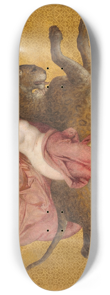 William Bouguereau - Bacchante on a Panther 8.25 inch art skate deck
