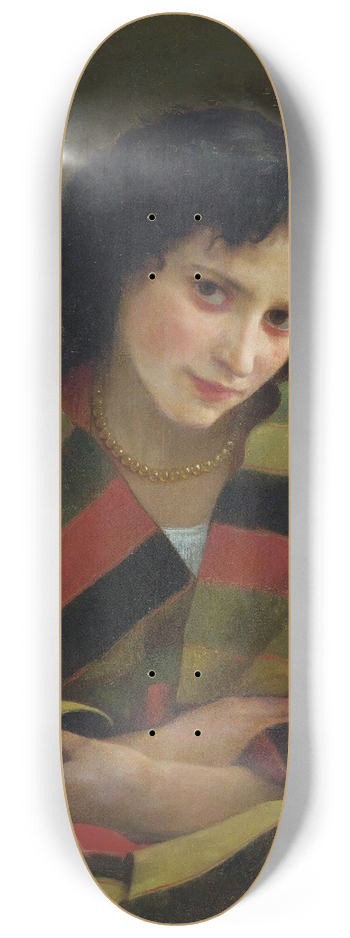 William Bouguereau - Frileuse 8.25 inch art skate deck