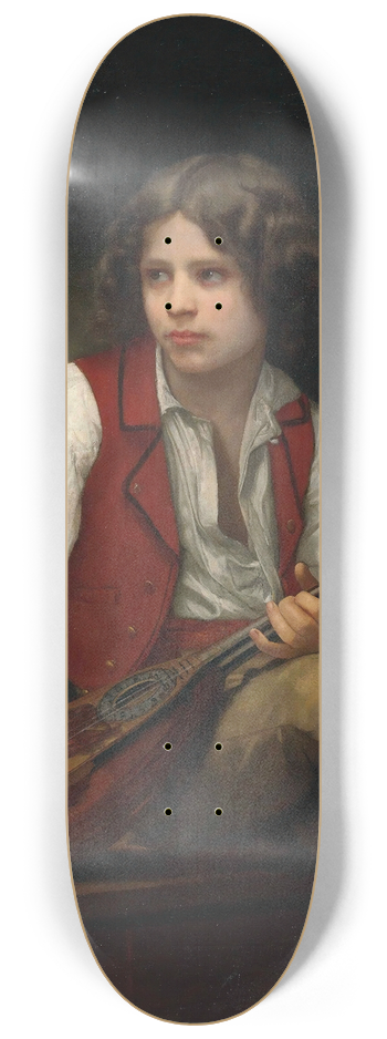 William Bouguereau - Italien  la mandoline 8.25 inch art skate deck