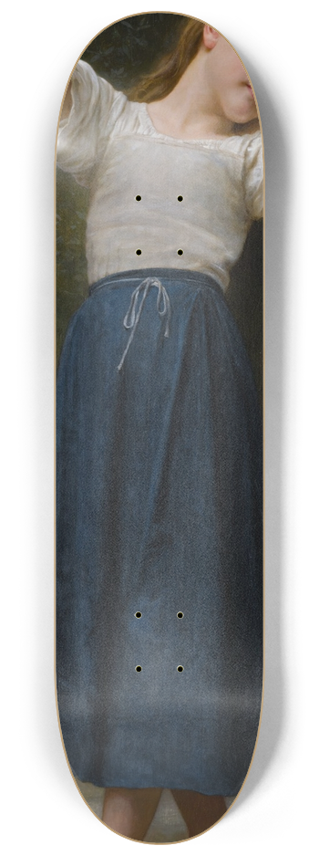 William Bouguereau - La paresseuse 8.25 inch art skate deck