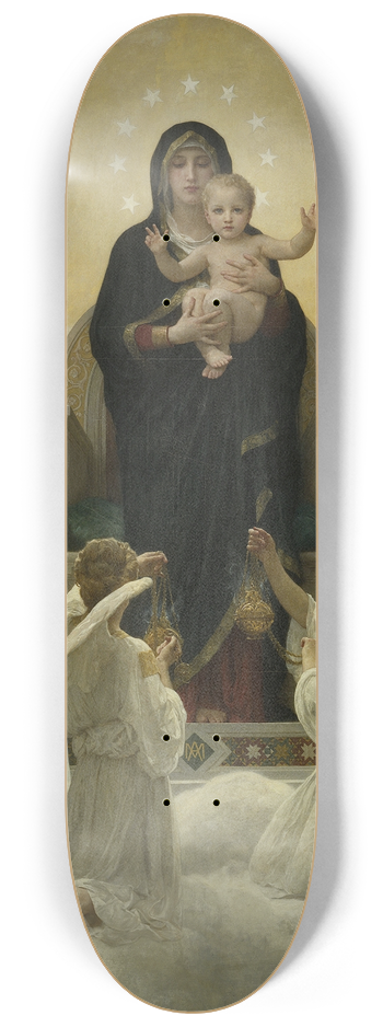 William Bouguereau - La Vierge aux anges 8.25 inch art skate deck