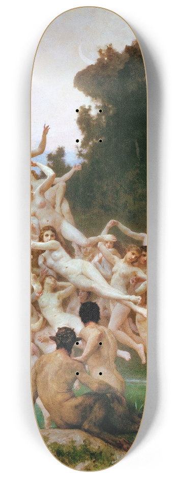 William Bouguereau - Les Orades 8.25 inch art skate deck