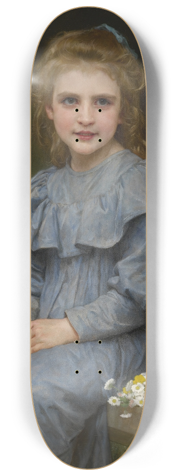 William Bouguereau - Pquerettes 8.25 inch art skate deck