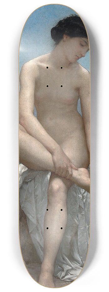 William Bouguereau - The Bather 8.25 inch art skate deck