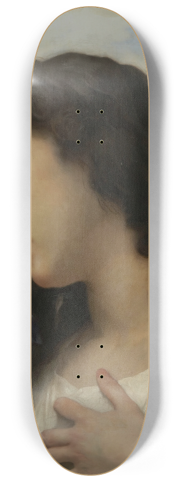 William Bouguereau - Woman with Iris 8.25 inch art skate deck