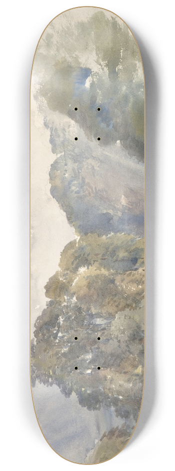 William Callow - On the Wharfe, Bolton Abbey 8.25 inch art skate deck