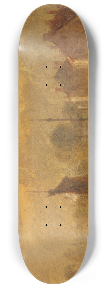 William Daniell - Windsor Castle from the Thames 8.25 inch art skate deck