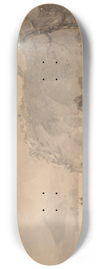 William Gilpin - Two Figures on a Road by a Lake 8.25 inch art skate deck