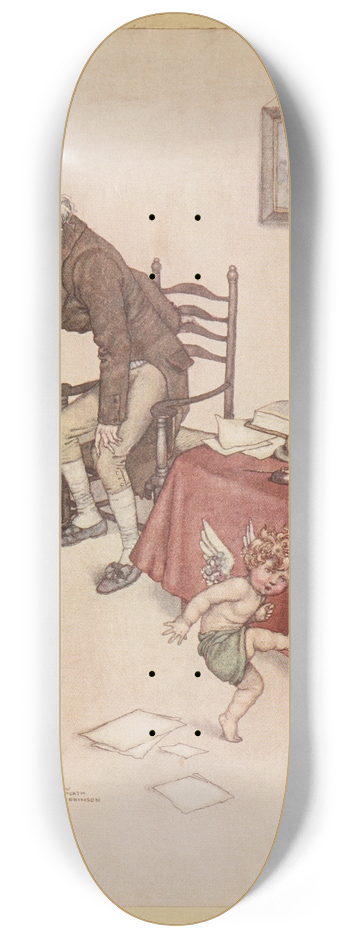 William Heath Robinson - He jumped down from the old mans lap and danced around him on the floor 8.25 inch art skate deck