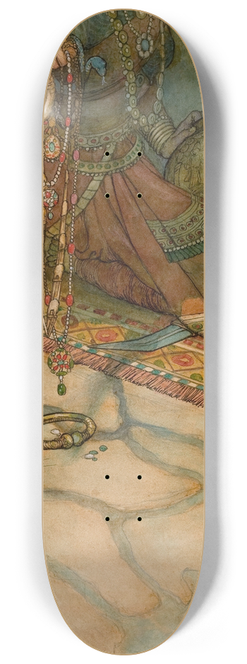 William Heath Robinson - Oriental illustration 8.25 inch art skate deck
