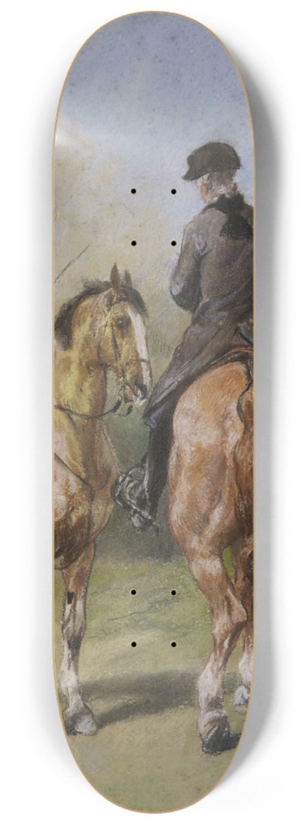 John-Lewis Brown - Deux cavaliers en costume Louis XV 8.25 inch art skate deck