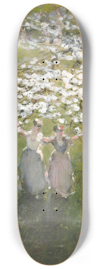 William Henry Holmes - Blossoms 8.25 inch art skate deck