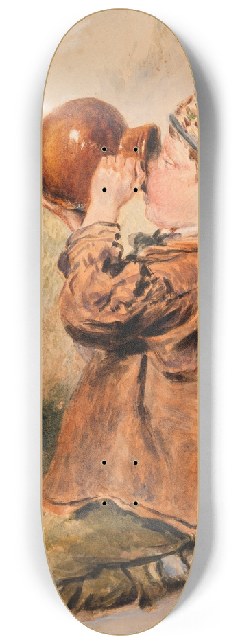 William Henry Hunt - A Boy Drinking 8.25 inch art skate deck