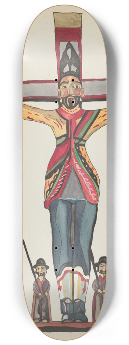 American 20th Century - Plate 29  Saint Acacius  From Portfolio Spanish Colonial Designs of New Mexico 8.25 inch art skate deck