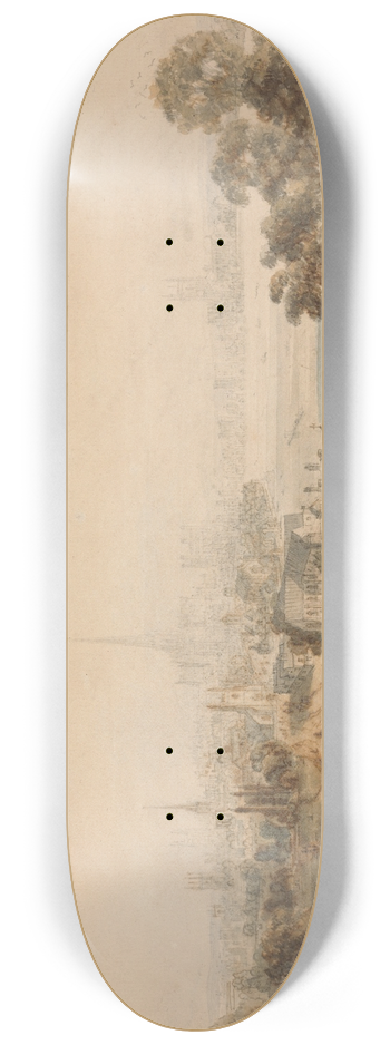 William Henry Pyne - Old London, View from St. James Park Looking East 8.25 inch art skate deck