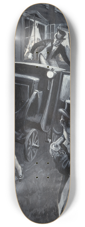 William Herbert Dunton - Calming the Horse 8.25 inch art skate deck