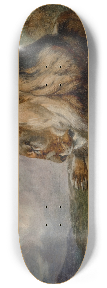 William Huggins - Dozing Lion 8.25 inch art skate deck