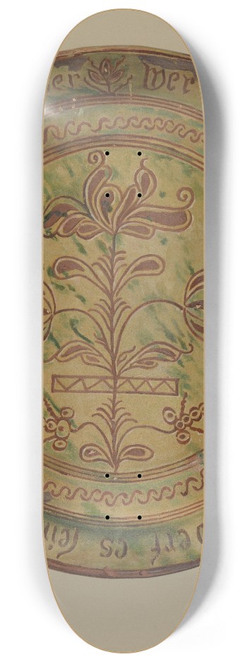 William L. Antrim - Pa. German Dish 8.25 inch art skate deck