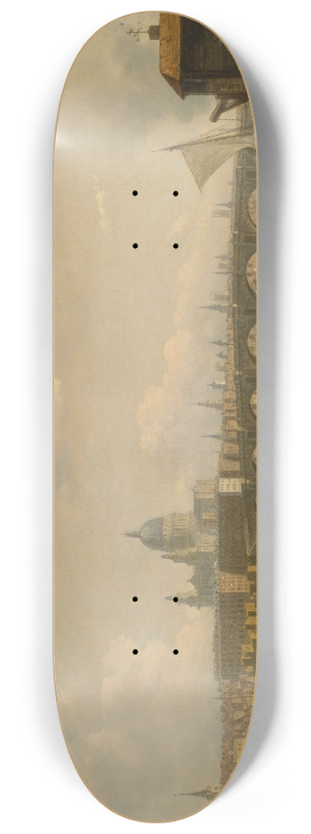 William Marlow - St. Pauls and Blackfriars Bridge 8.25 inch art skate deck