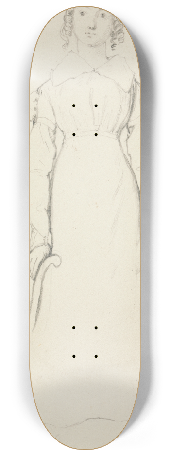 William Mulready - Woman with Ringlets, Standing 8.25 inch art skate deck