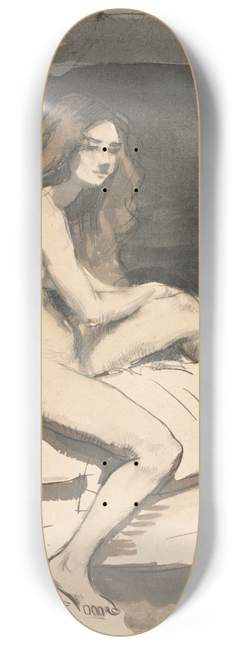 William Orpen - Nude Study 8.25 inch art skate deck