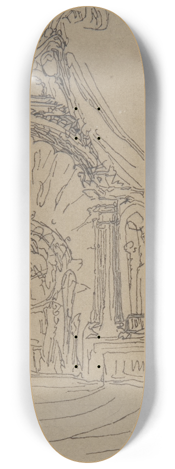 William Pitts - Design for a Throne 8.25 inch art skate deck